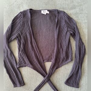 Princess Polly Open Knit Long Sleeve Tie/Wrap Top